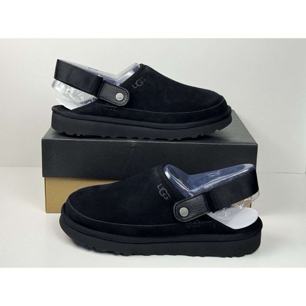 UGG Goldencoast Clog Men's Size 9 Sandal‎ Black Suede M/1142172